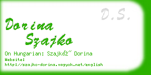 dorina szajko business card